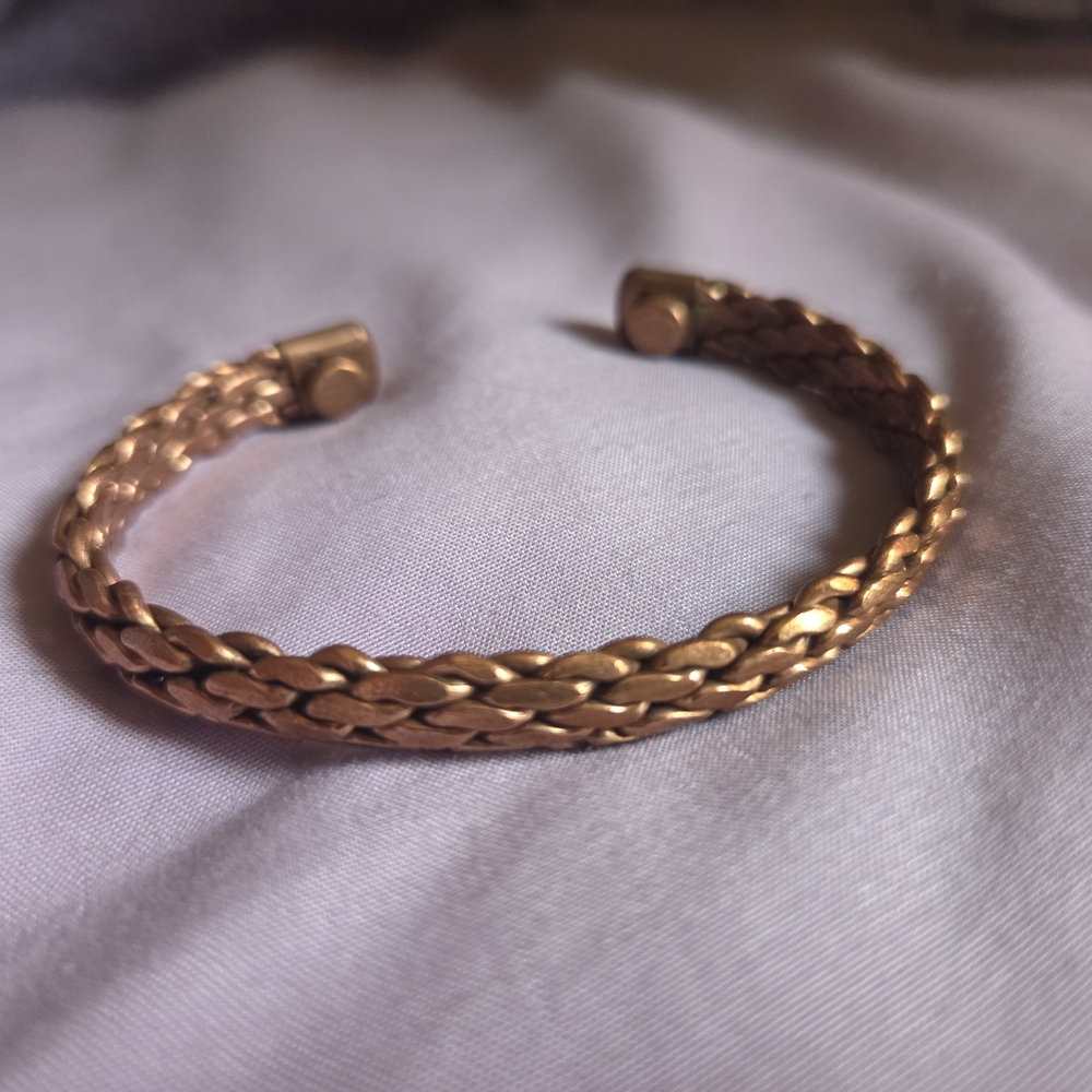 Elegant Copper Braided Bracelet